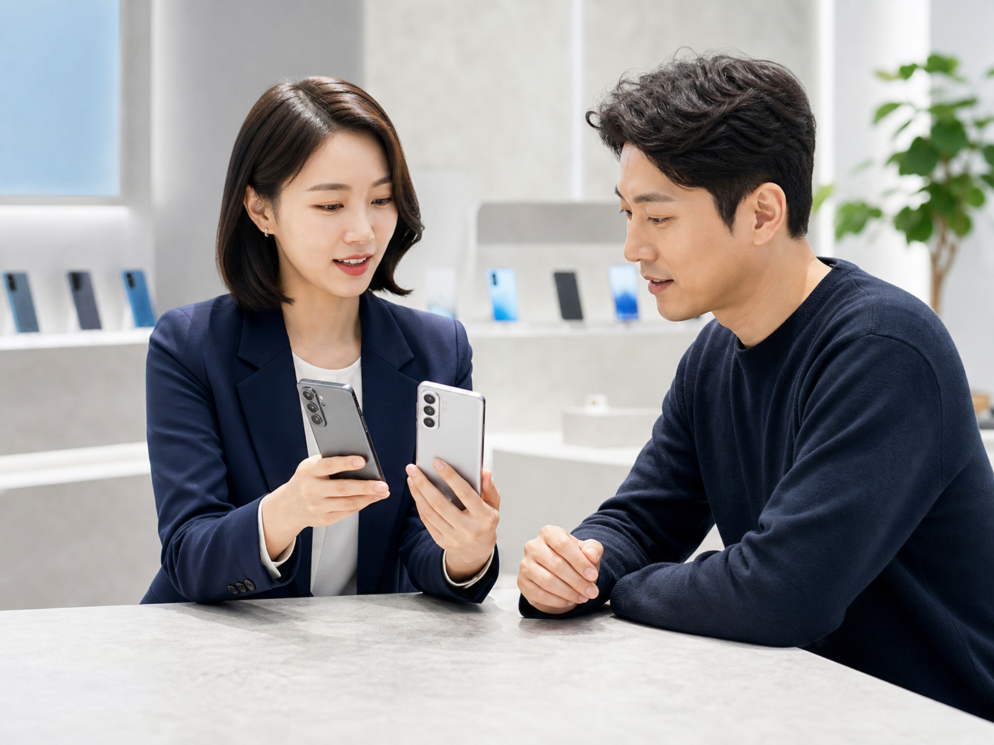 고객에게 맞는 상품을 설명하는 전문 상담사